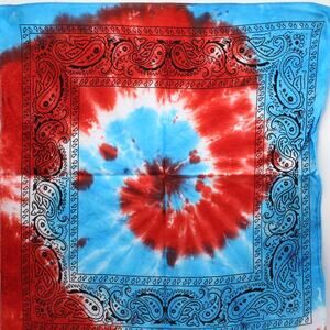 Brand New Tie Dye Bandana Head Wrap USA July 4th America Red White Blue